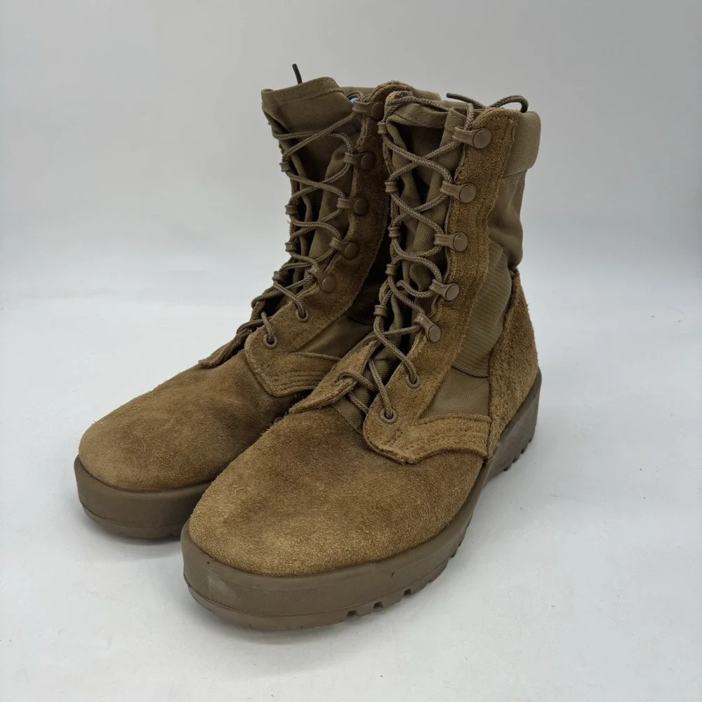 McRae Flight Combat Military Boots Mens 7.5 W Coyote Brown Vibram Soles